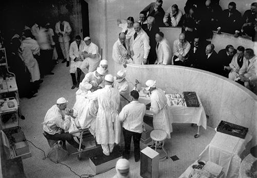 Historical photo of surgery 